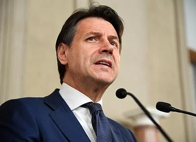 Giuseppe Conte. (Photo by Alberto Lingria/Xinhua/IANS)