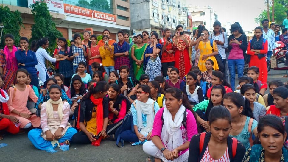 Students from the survivor’s school staged a protest, demanding action against the culprits.