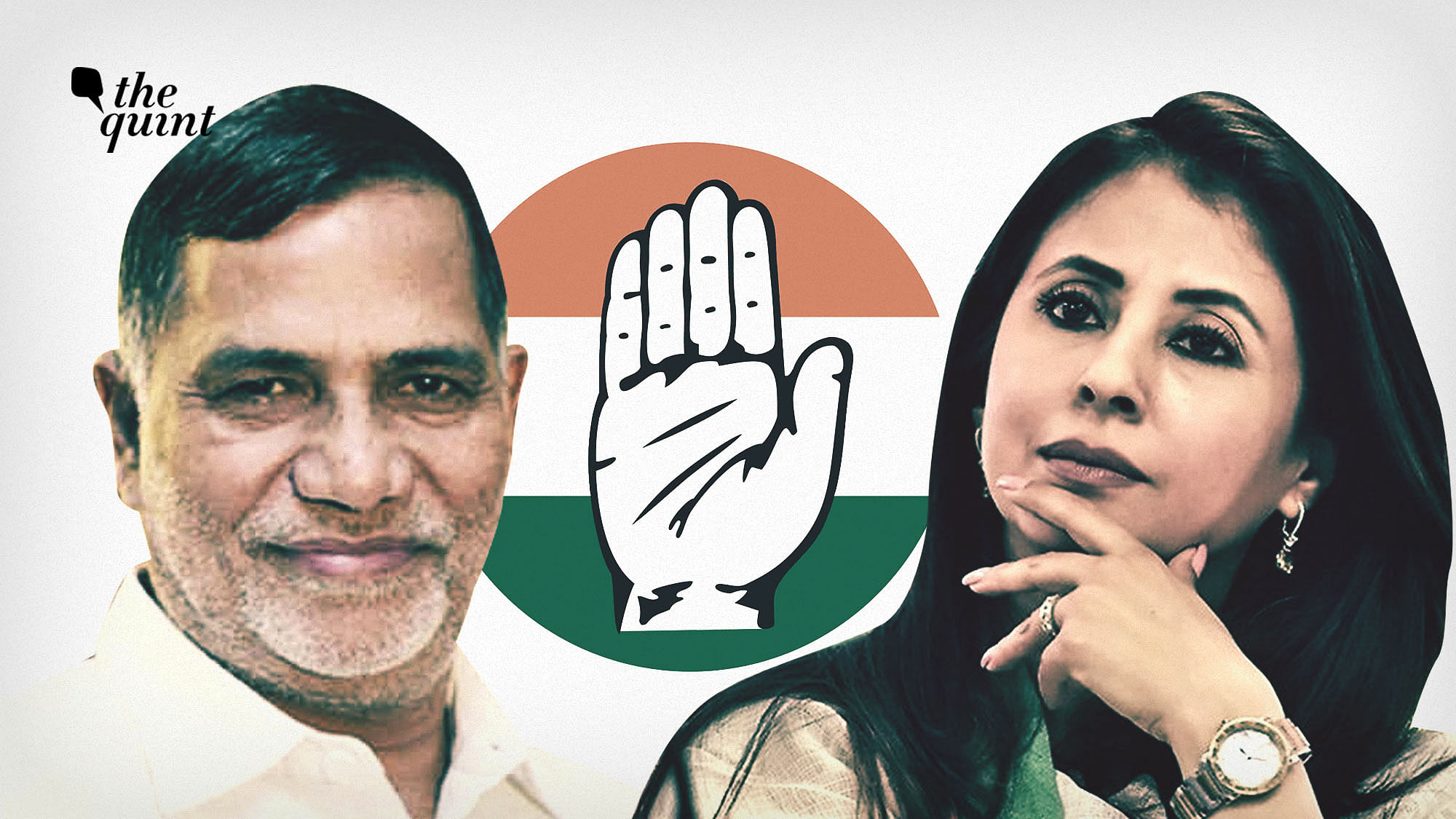 Image of Kripashankar Singh (L) and Urmila Matondkar( R) and the Congress party symbol, used for representational purposes.