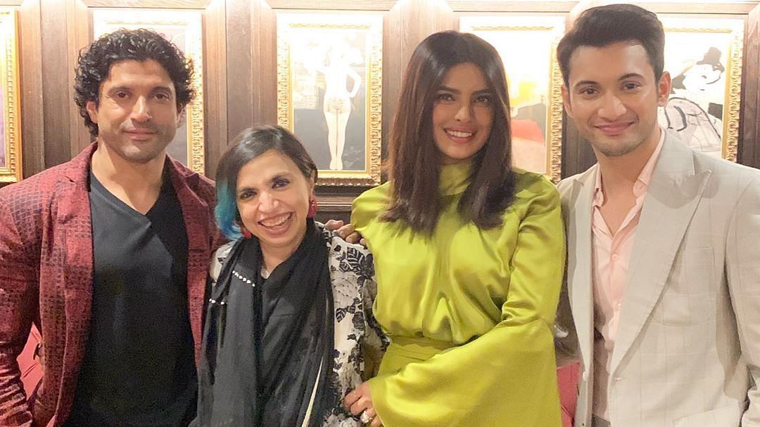 Farhan Akhtar, Shonali Bose, Priyanka Chopra and Rohit Saraf at Toronto International Film Festival.&nbsp;