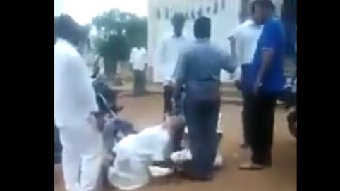 Telangana Farmers Fall at Official’s Feet, Video Goes Viral