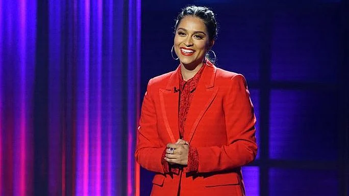 A still from A Little Late with Lilly Singh.
