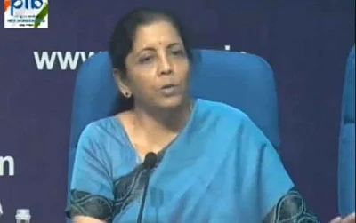 New Delhi: Union Finance and Corporate Affairs Minister Nirmala Sitharaman addresses a press conference at National Media Centre in New Delhi, on Sep 14, 2019. (Photo: IANS/PIB)