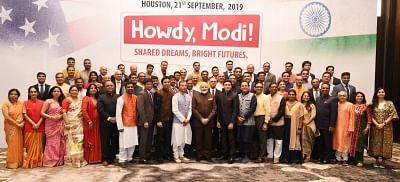Houston: The Prime Minister, Shri Narendra Modi interacting with the Indian community, in Houston, USA on September 21, 2019. (Photo: IANS/PIB)