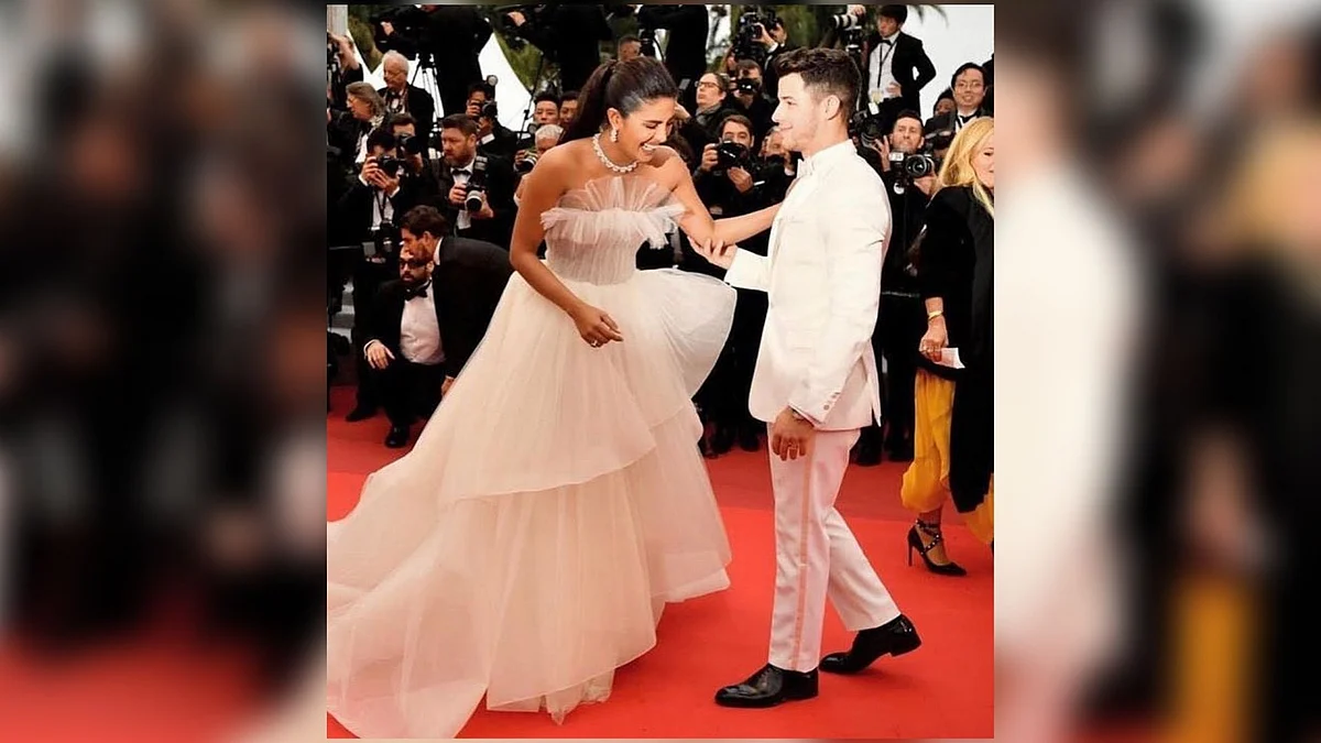 Priyanka Chopra with Nick Jonas.