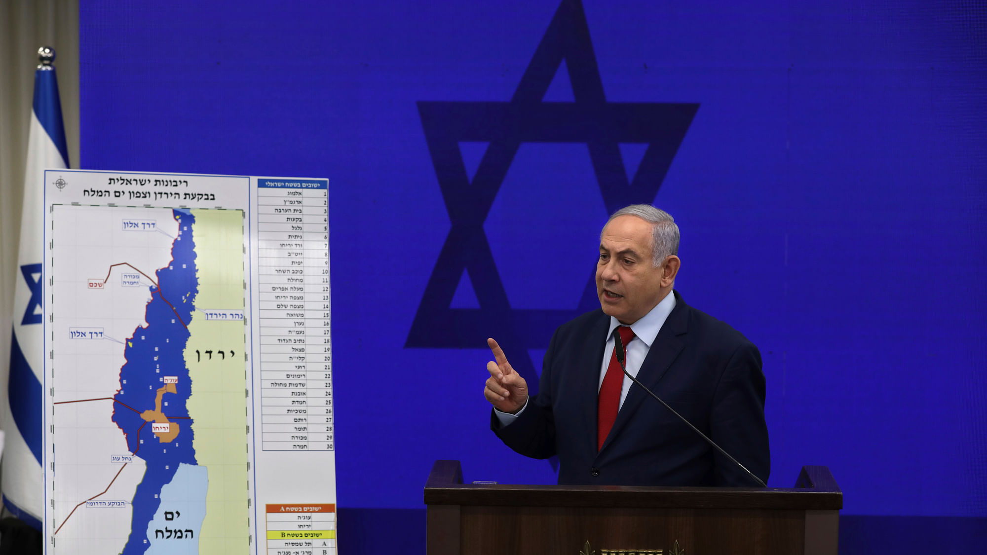 Israeli Prime Minister Benjamin Netanyahu, speaks during a press conference in Tel Aviv, Israel, Tuesday, 10 September 2019.