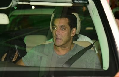 Jaipur: Actor Salman Khan arrives in Jaipur on Aug 14, 2019. (Photo: Ravi Shankar Vyas/IANS)