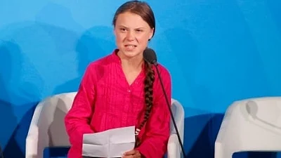 Swedish teenage climate activist Greta Thunberg.