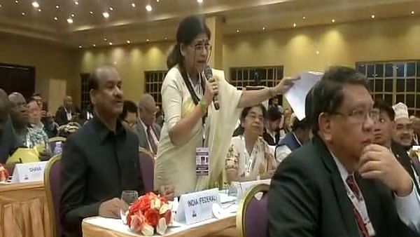 BJP MP Roopa Ganguly at the 64th Commonwealth Parliamentary Conference in Uganda.
