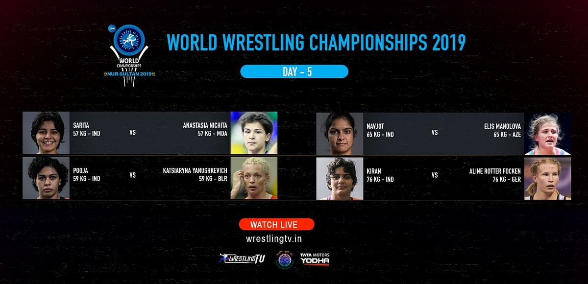 Indian wrestlers at the World Championships -- Schedule and where to watch their bouts of Wednesday.