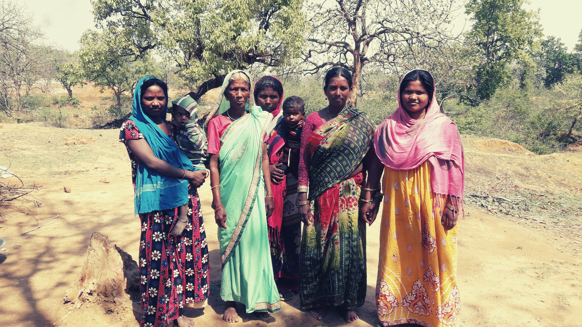 Sadhni (second from left), with her patients.