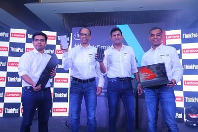 New Delhi: Lenovo India MD and CEO Rahul Agarwal at the launch of new generation of Artificial Intelligence (AI)-enabled ThinkPad and ThinkCentre PCs for enterprises, in New Delhi on Sep 17, 2019. (Photo: IANS)