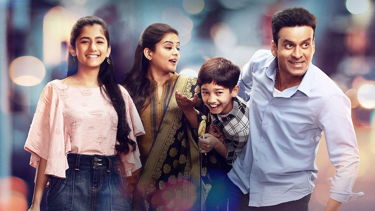 Manoj Bajpayee, Priyamani, Vedant Sinha and Mehak Thakur in <i>The Family Man.</i>