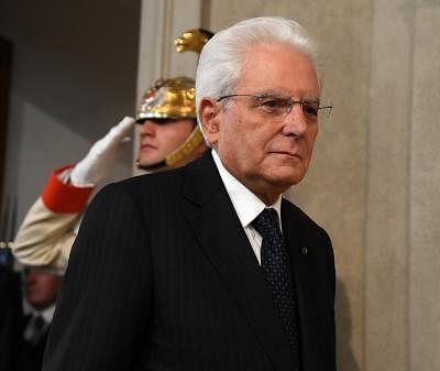 Italian President Sergio Mattarella. (Photo by Alberto Lingria/Xinhua/IANS)