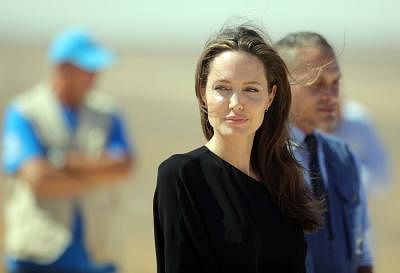 Angelina Jolie. (Xinhua/Mohammad Abu Ghosh/IANS)