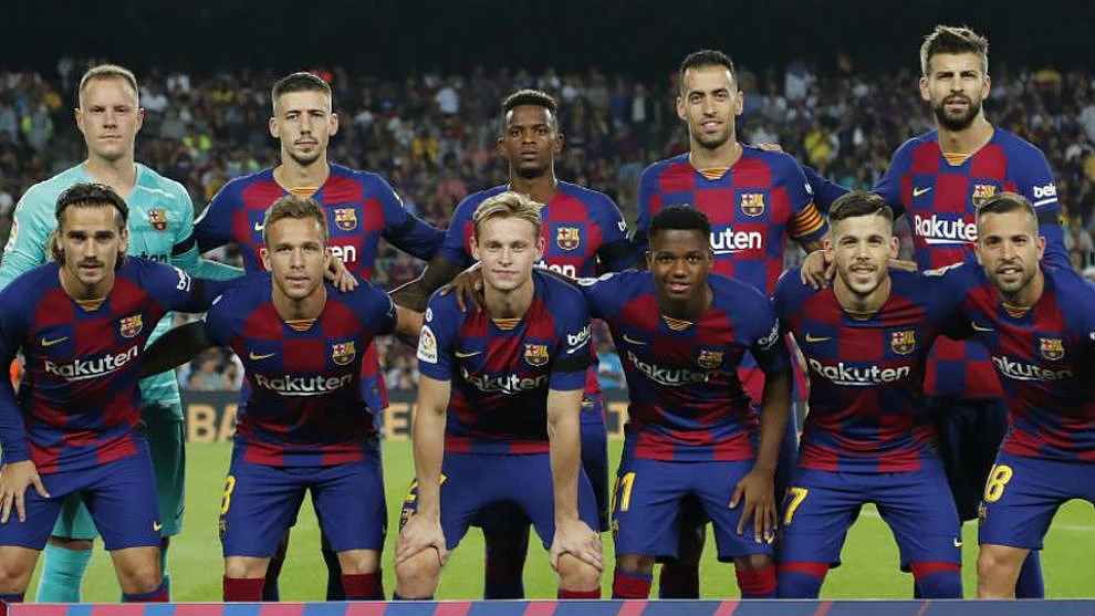 File image of the Barcelona FC squad.