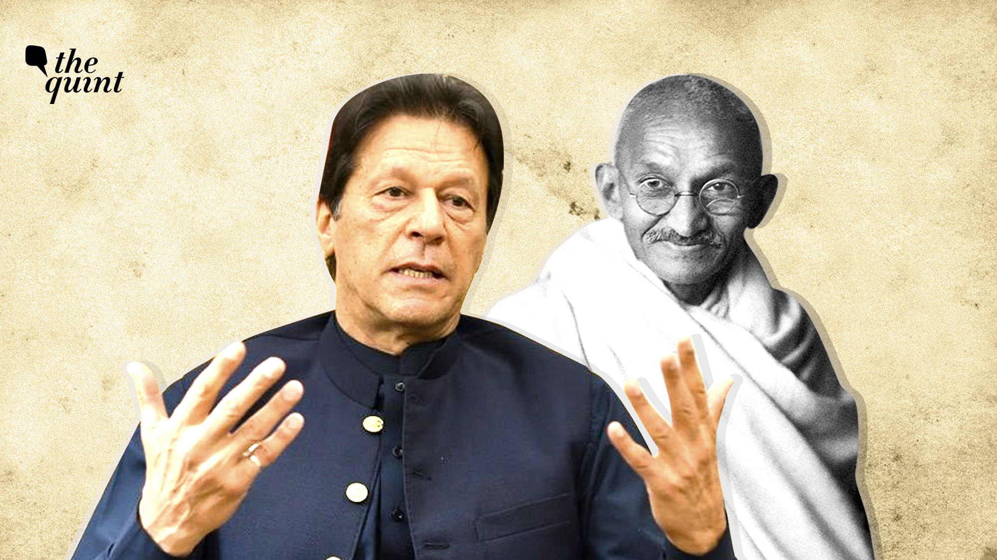 Image of Pakistan PM Imran Khan and Mahatma Gandhi used for representational purposes.