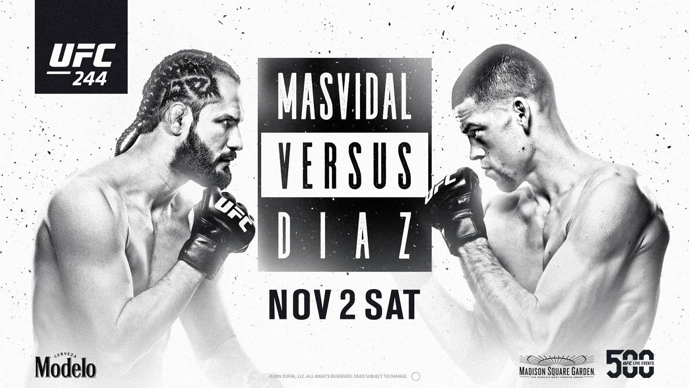 UFC 244 ended with a controversial doctors stoppage win for Jorge Masvidal over Nate Diaz.