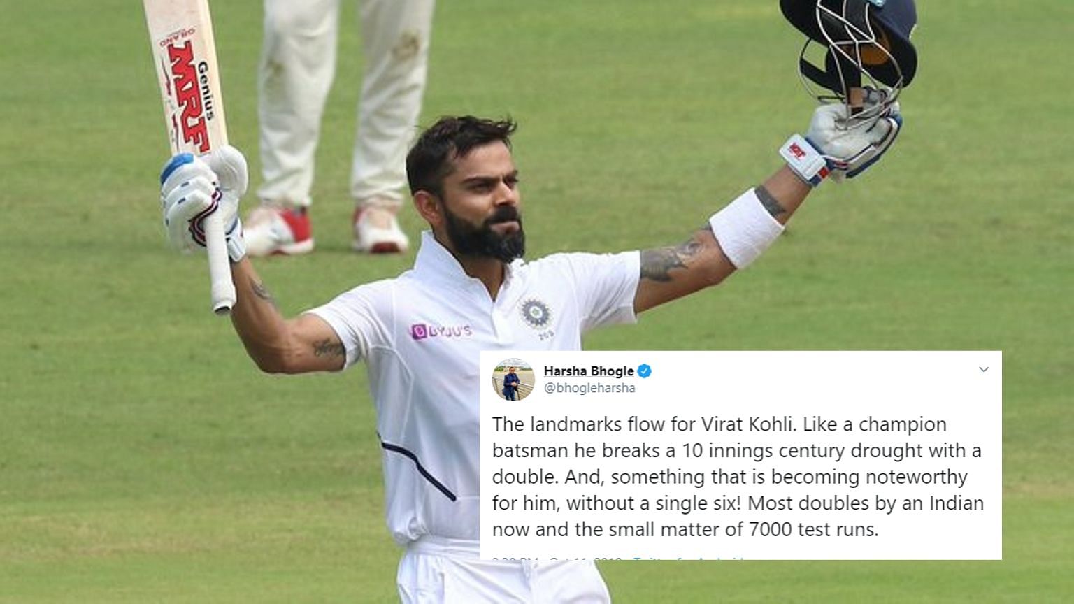 Twitterati lauded Kohli’s knock with cricketing legends and experts heaping praise on the Indian skipper.