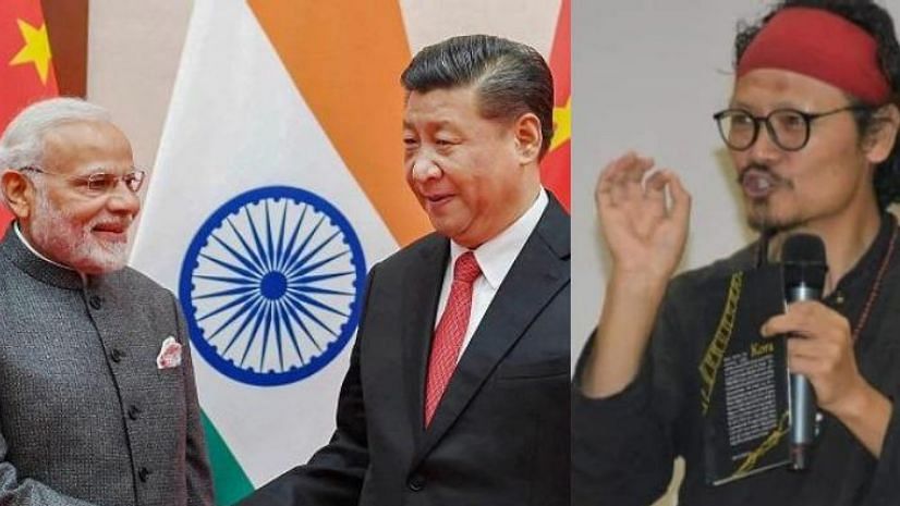 Tibetan activist and writer Tenzin Tsundue (right) and nine others have been arrested ahead of Modi-Xi meet in Chennai.