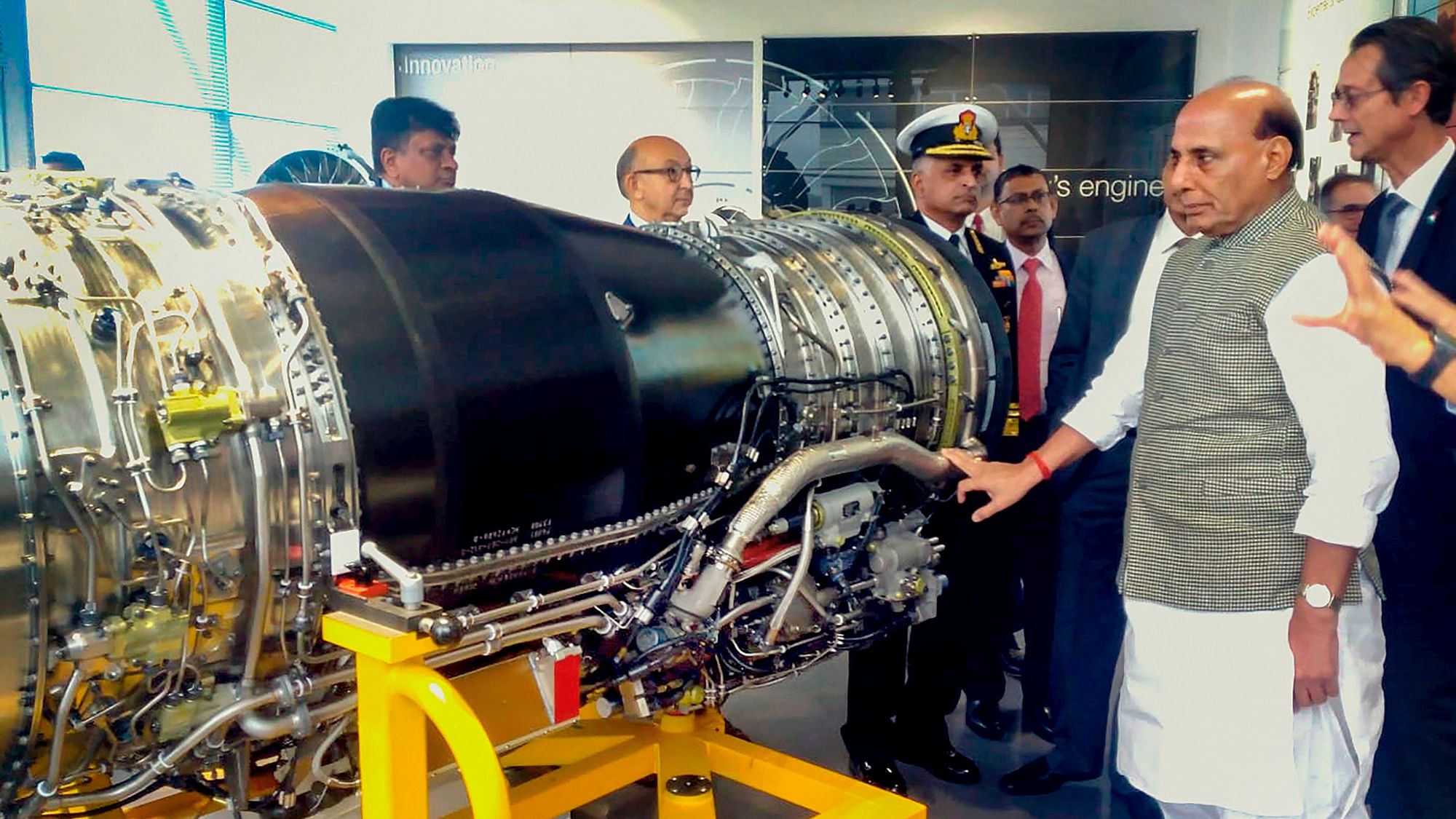 Defence Minister Rajnath Singh visits SAFRAN - the engine making facility for Rafale fighter jet, in Paris.