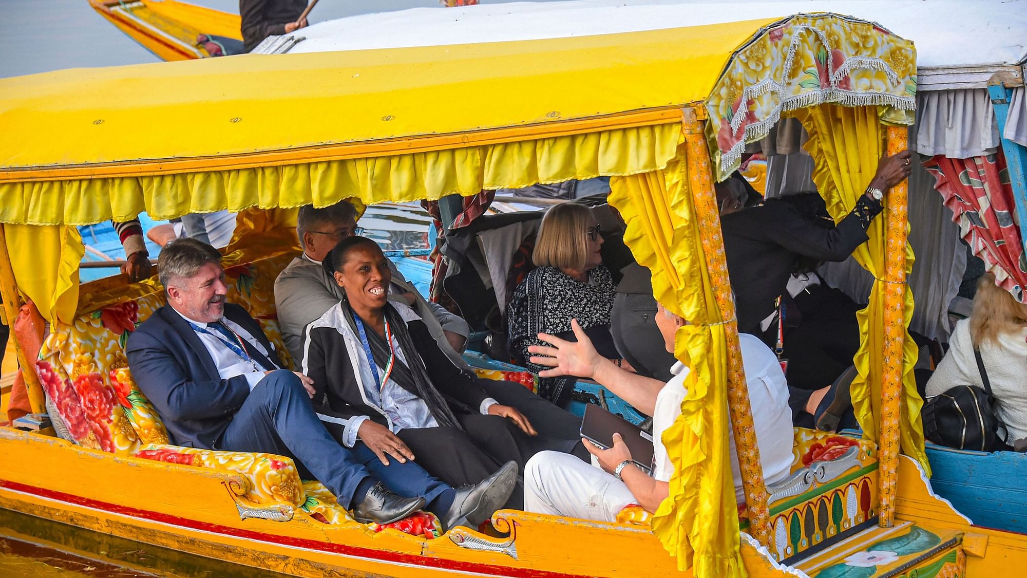 EU MPs at the Dal Lake.