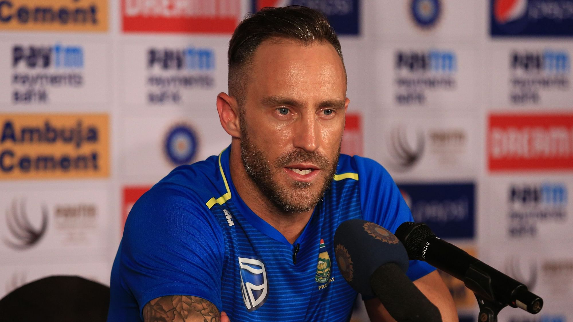 Faf du Plessis put his hands up and said that as captain he needs to show the way along with Quinton de Kock and Dean Elgar.