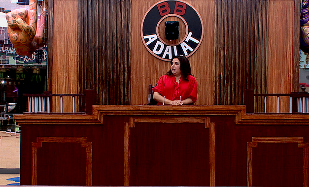 Farah Khan as judge on <i>Bigg Boss.</i>