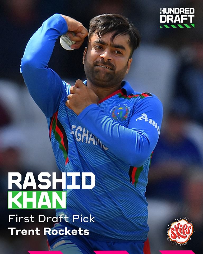 Afghanistan star Rashid Khan became the first player selected in The Hundred draft.
