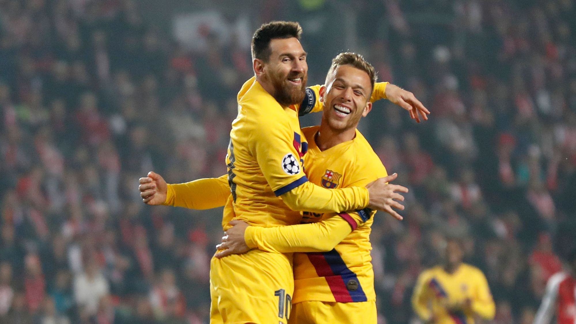 Lionel Messi scored one goal and set up another as Barcelona beat Slavia Prague 2-1 to take control of Group F.