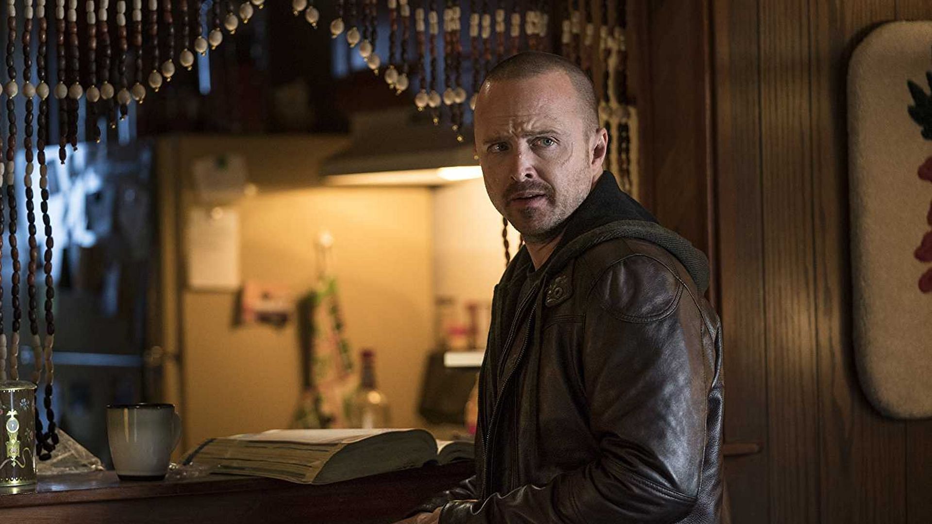 Aaron Paul as Jesse Pinkman in a still from <i>El Camino</i>.