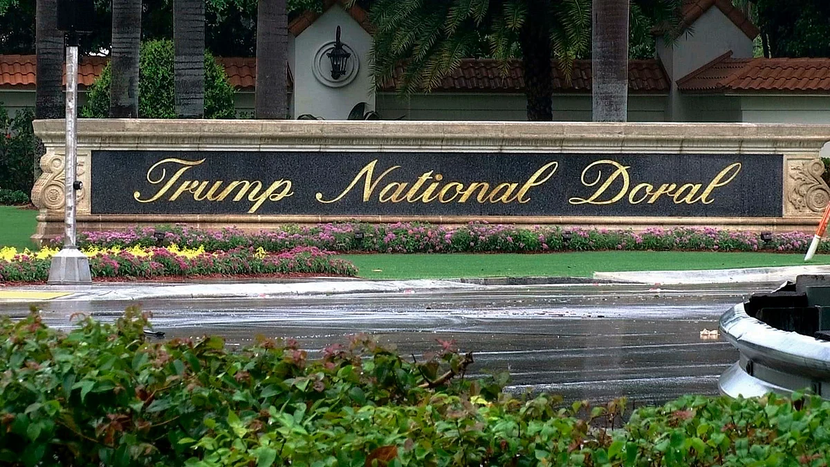 This 2017 file frame from video shows the Trump National Doral in Doral, Florida. The White House says it has chosen President Donald Trump’s golf resort in Miami as the site for next year’s Group of Seven summit.