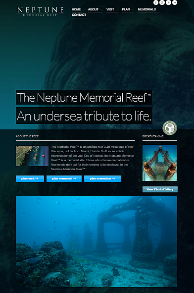 The screenshot from the video uploaded by Neptune Memorial Reef)