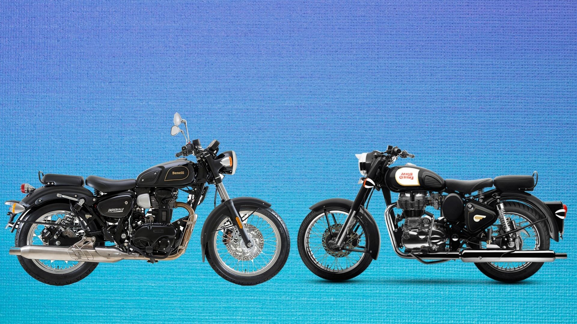 Benelli Imperiale 400 (left) vs Royal Enfield Classic 350 (right)