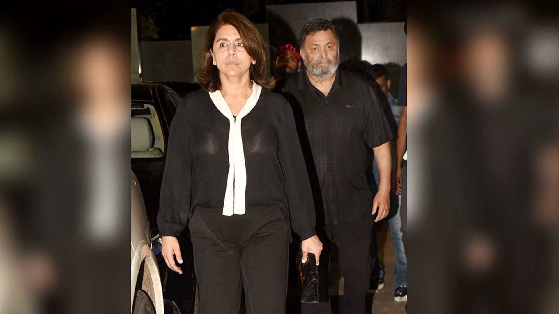 Neetu and Rishi Kapoor in Mumbai.