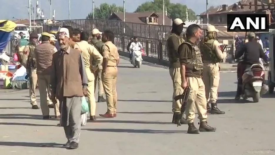Five civilians were injured a grenade attack in Srinagar’s Hari Singh High Street .