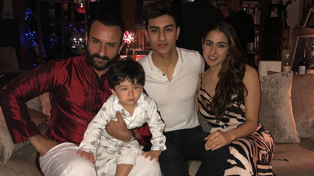 Saif Ali Khan, Taimur Ali Khan, Ibrahim Ali Khan and Sara Ali Khan.