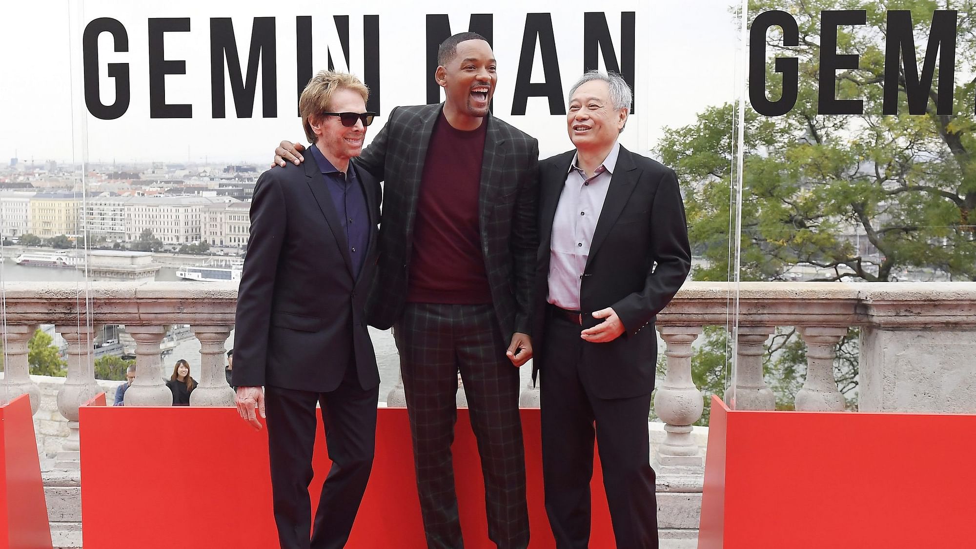 Will Smith with Ang Lee and Jerry Bruckheimer.