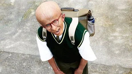 Amitabh Bachchan plays the son of Vidya Balan and Abhishek Bachchan in <i>Paa</i>.