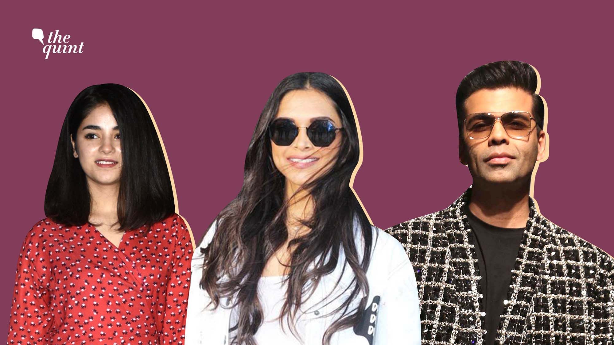 Zaira Wasim, Deepika Padukone and Karan Johar have been candid about their mental health.