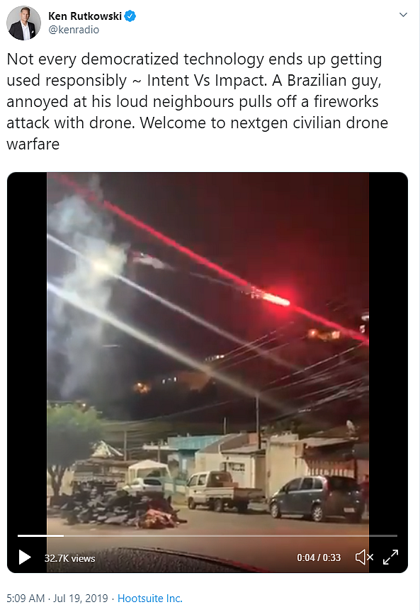 Video of Drone With Fireworks A Prank, Not an Act of Revenge