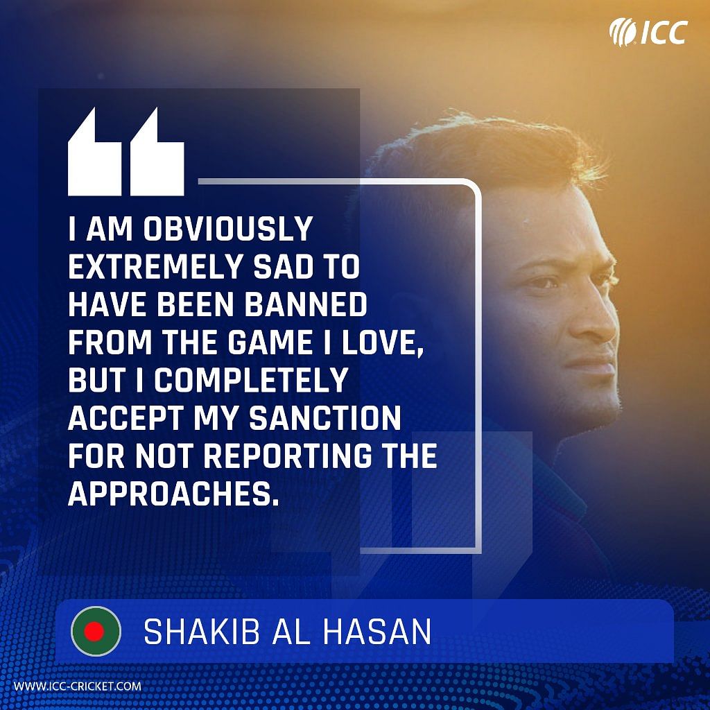 Shakib failed to disclose to ACU details of any approaches or invitations he received to engage in corrupt conduct.