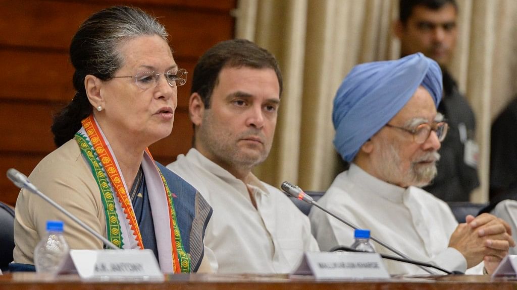 Rahul Gandhi, Sonia Gandhi and Manmohan Singh at a CWC meeting. Image used for representational purposes.