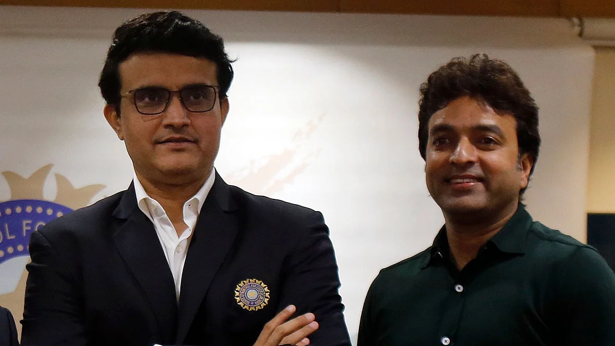 BCCI Treasurer Arun Dhumal with Sourav Ganguly.