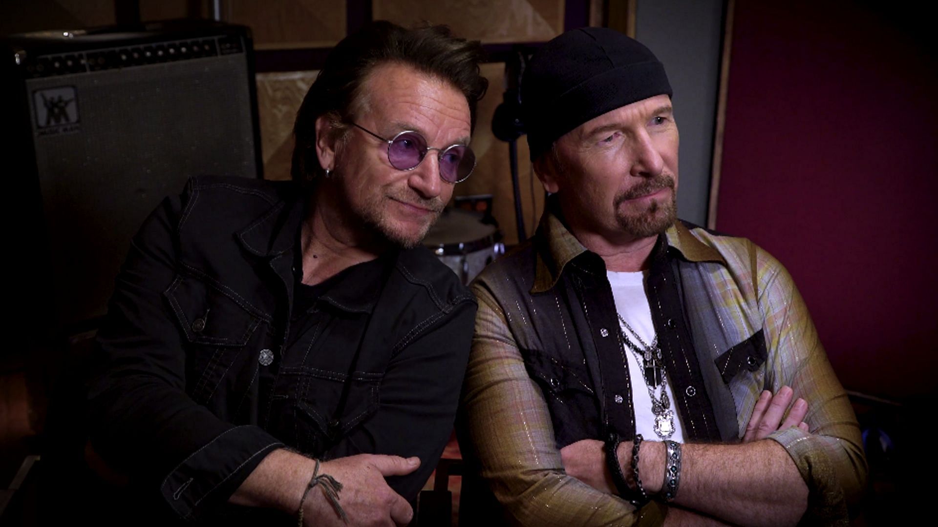 U2 band members Bono and the Edge