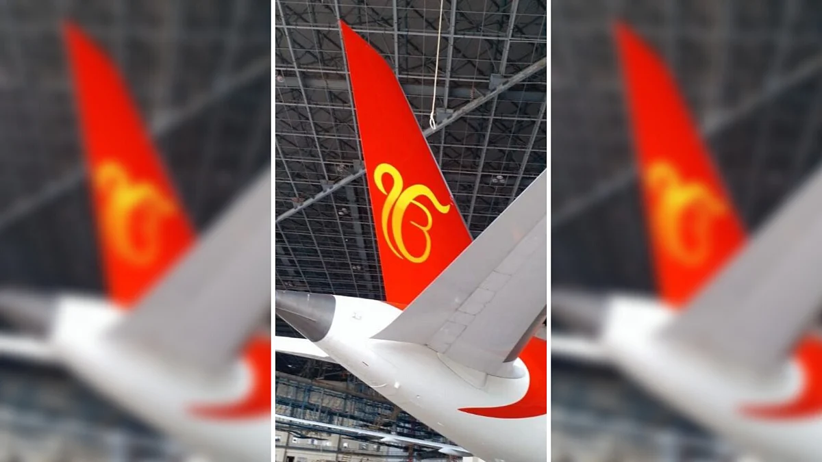It has been painted on Air India’s maiden flight to Stansed in UK from Amritsar.