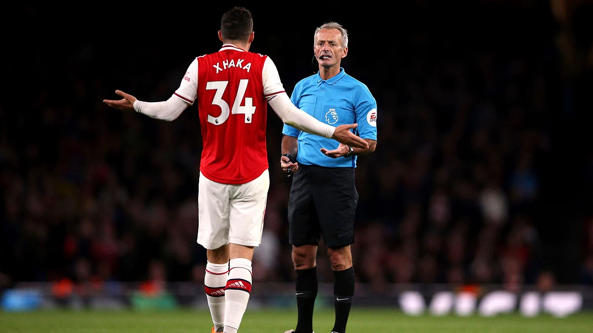 Xhaka’s meltdown climaxed when he ripped off his shirt, appeared to insult the supporters and stormed past Emery straight down the tunnel.