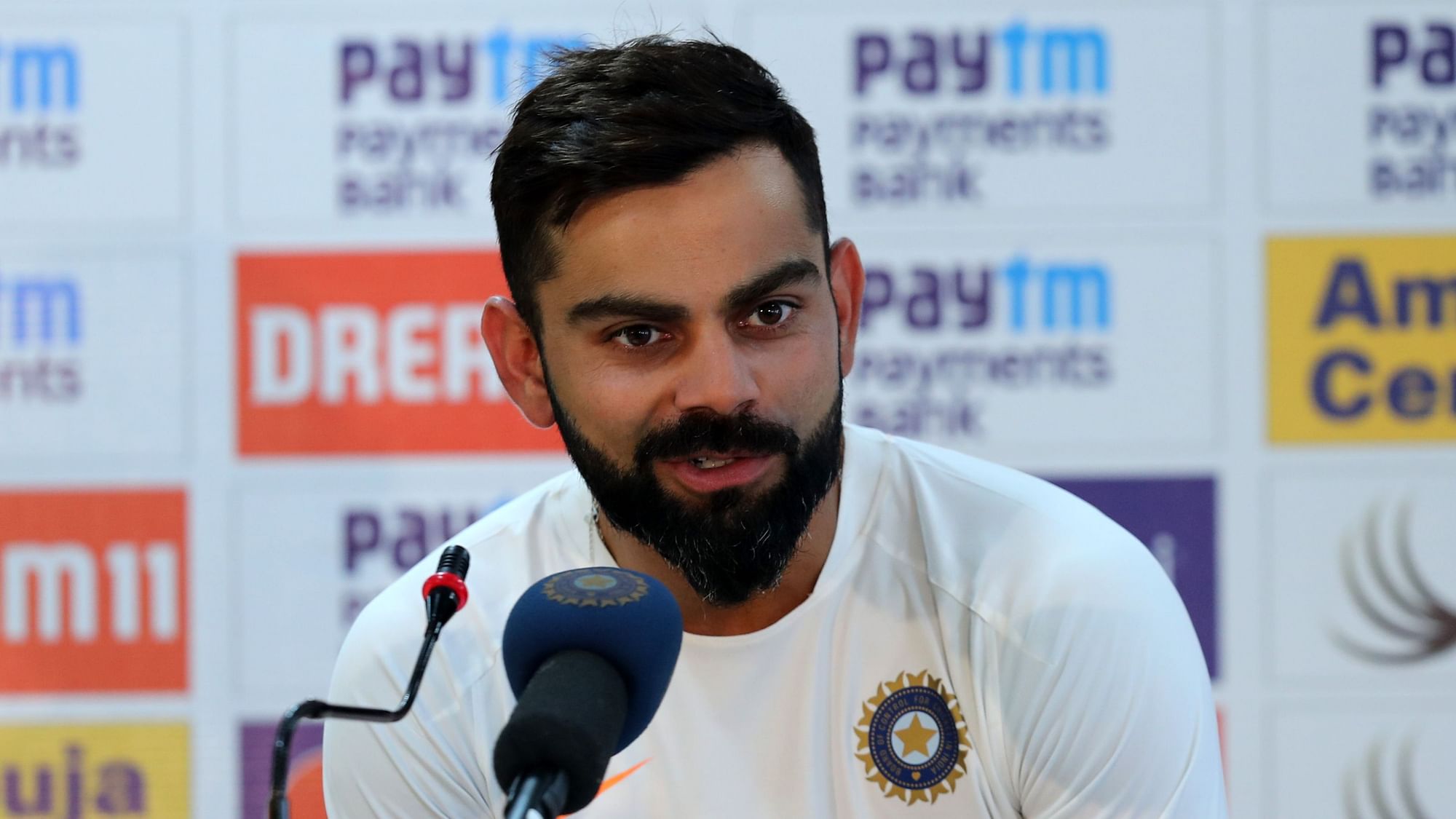 Virat Kohli at the post-match press conference after India’s innings and 202-run win over South Africa at Ranchi.