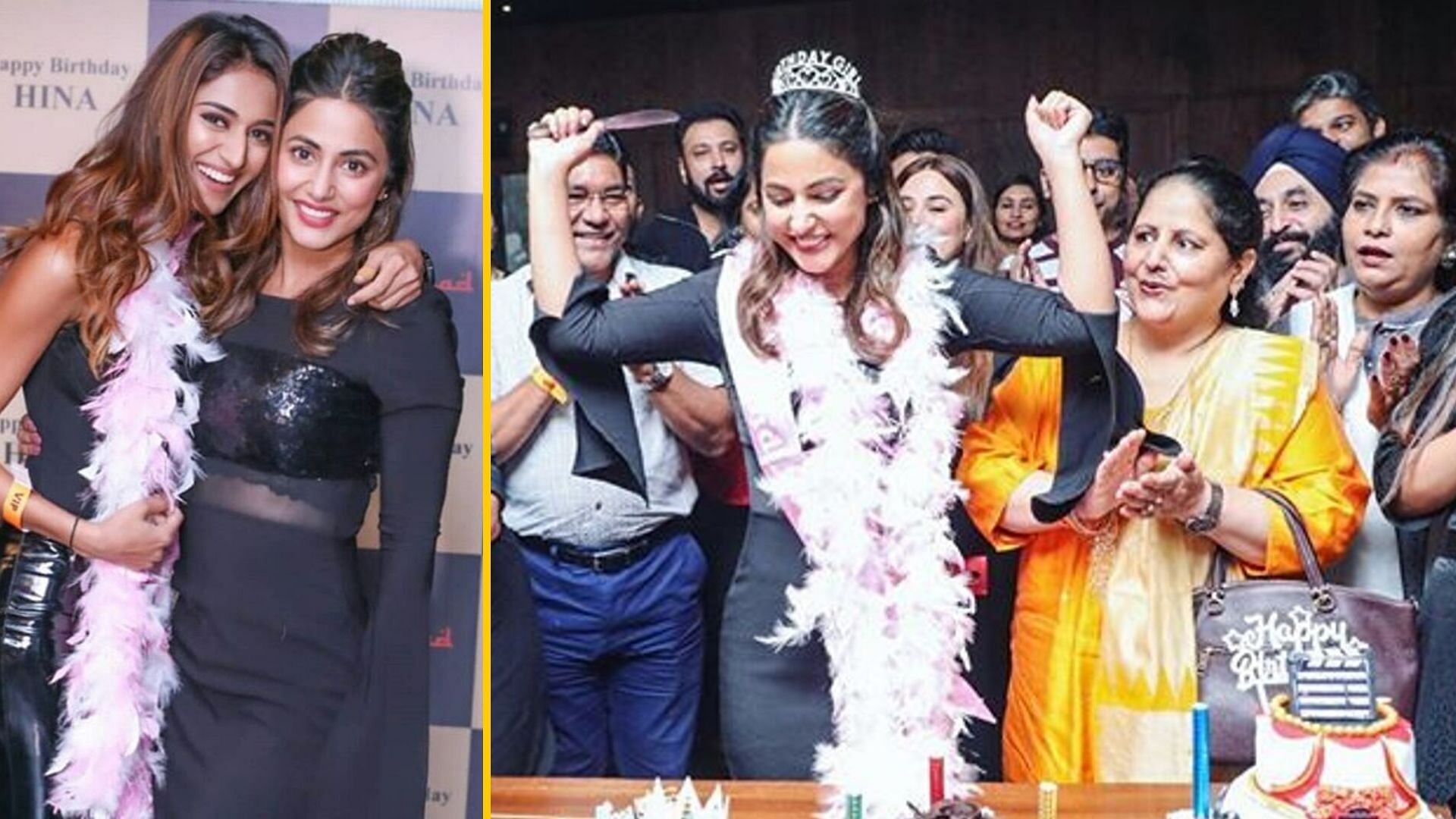 Hina Khan rings in her birthday with family and friends.