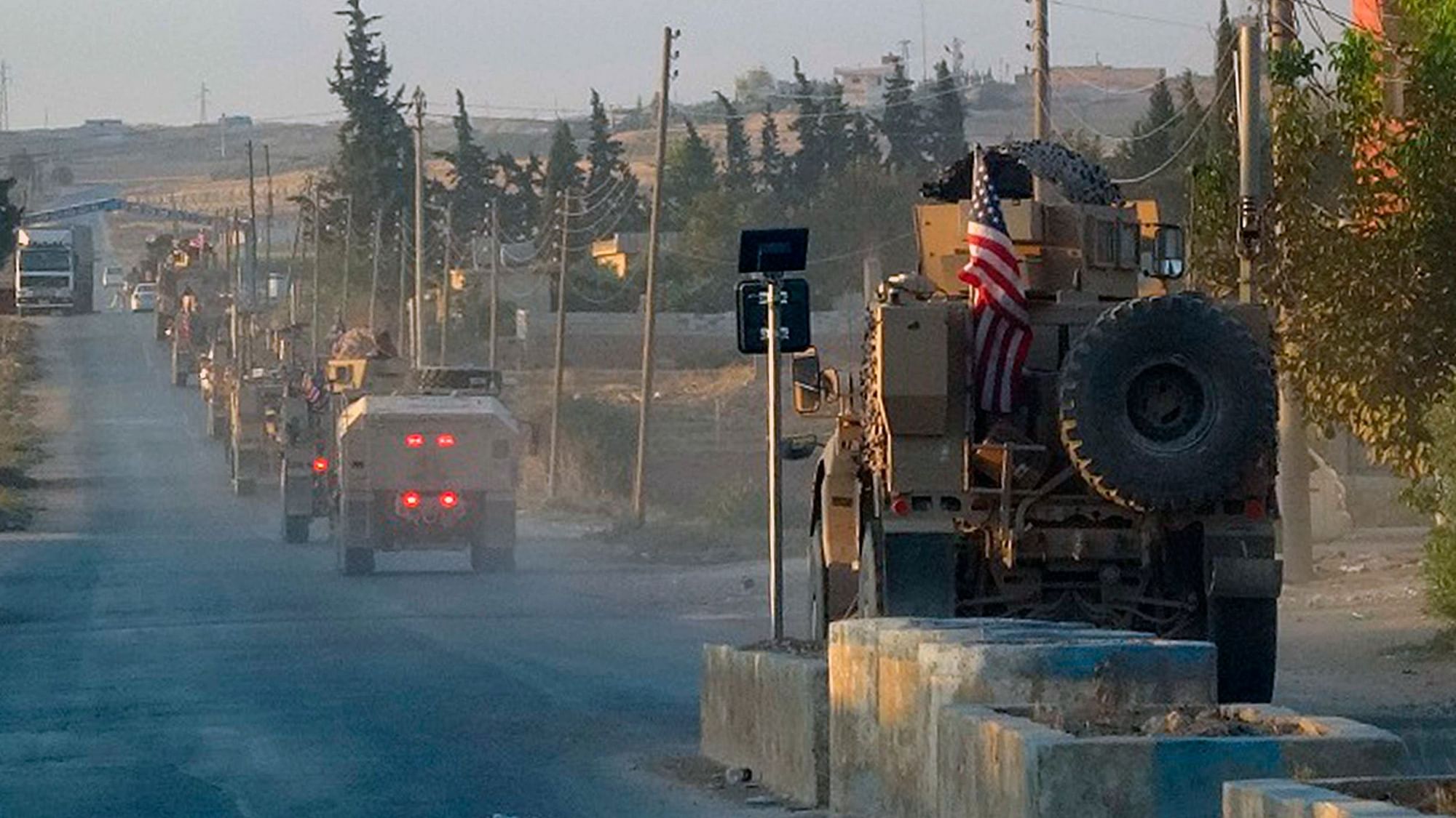 US Troops withdrawing from northeast Syrian Border ahead of an anticipated Turkish invasion.